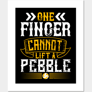 One Finger Cannot Lift A Pebble Posters and Art